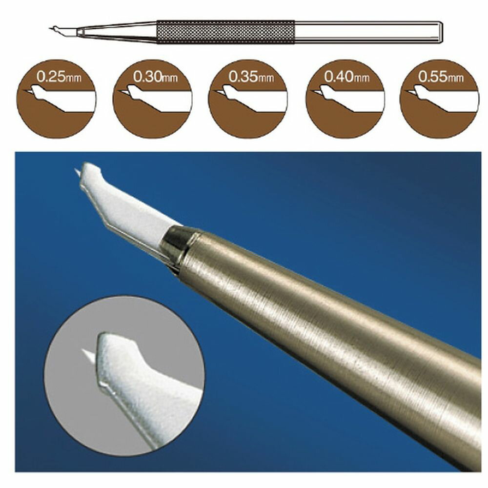 マイクロフェザーガードナイフ NO．7330G（5ホンイリ） 1箱 フェザー安全剃刀 23-6061-01　NO.7330G(5..