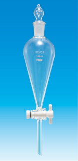 【メーカー直送品】【代引不可】Fineスキーブ型分液ロート300mL 球栓TF活栓