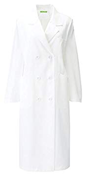 KAZEN（カゼン）　レディス診察衣W型　長袖　265-90（ホワイト）　3L