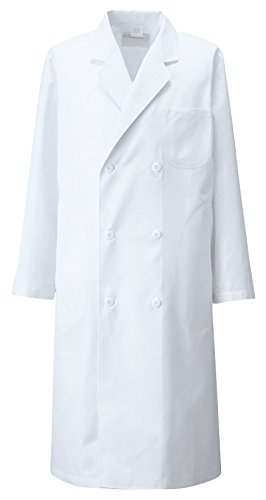 KAZEN（カゼン）　メンズ診察衣W型長袖　115-70（ホワイト）　L