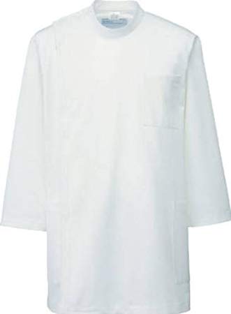 KAZEN（カゼン）　メンズ医務衣　七分袖　246-10（ホワイト）　3L