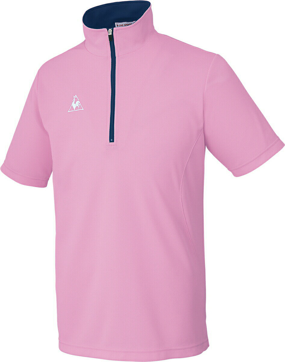 Lecoq ルコック　男女兼用ジップシャツ（受注 UZL3015-9（ピンク） 5L（受注生産）