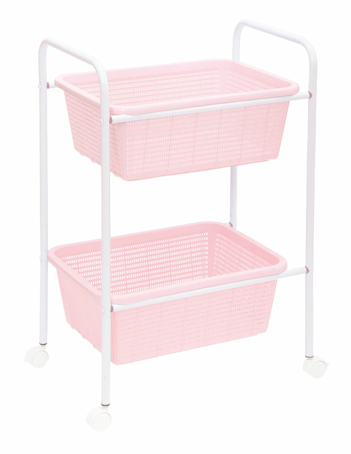 【メーカー直送】スタンド付脱衣かご ダブル 00240515(ピンク)【代金引換不可】