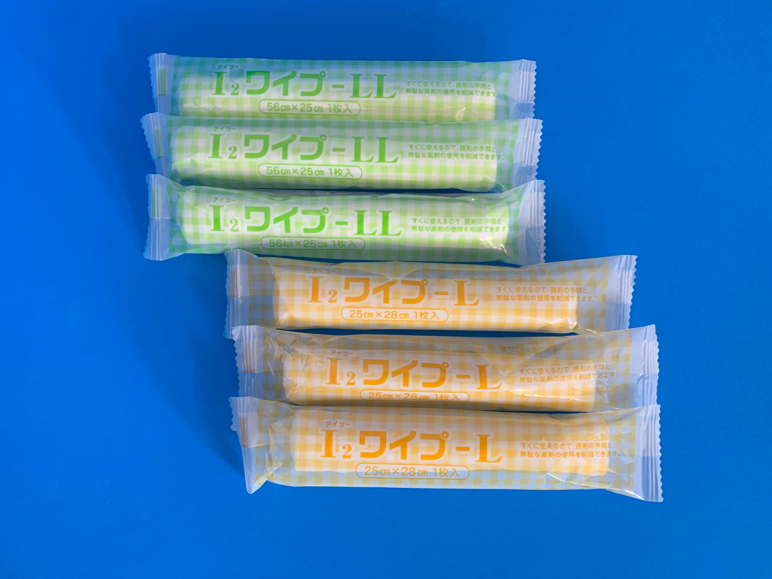 ヨウ素とりおしぼり I2ワイプLL 250X560MM(50ホン)X12ハコ