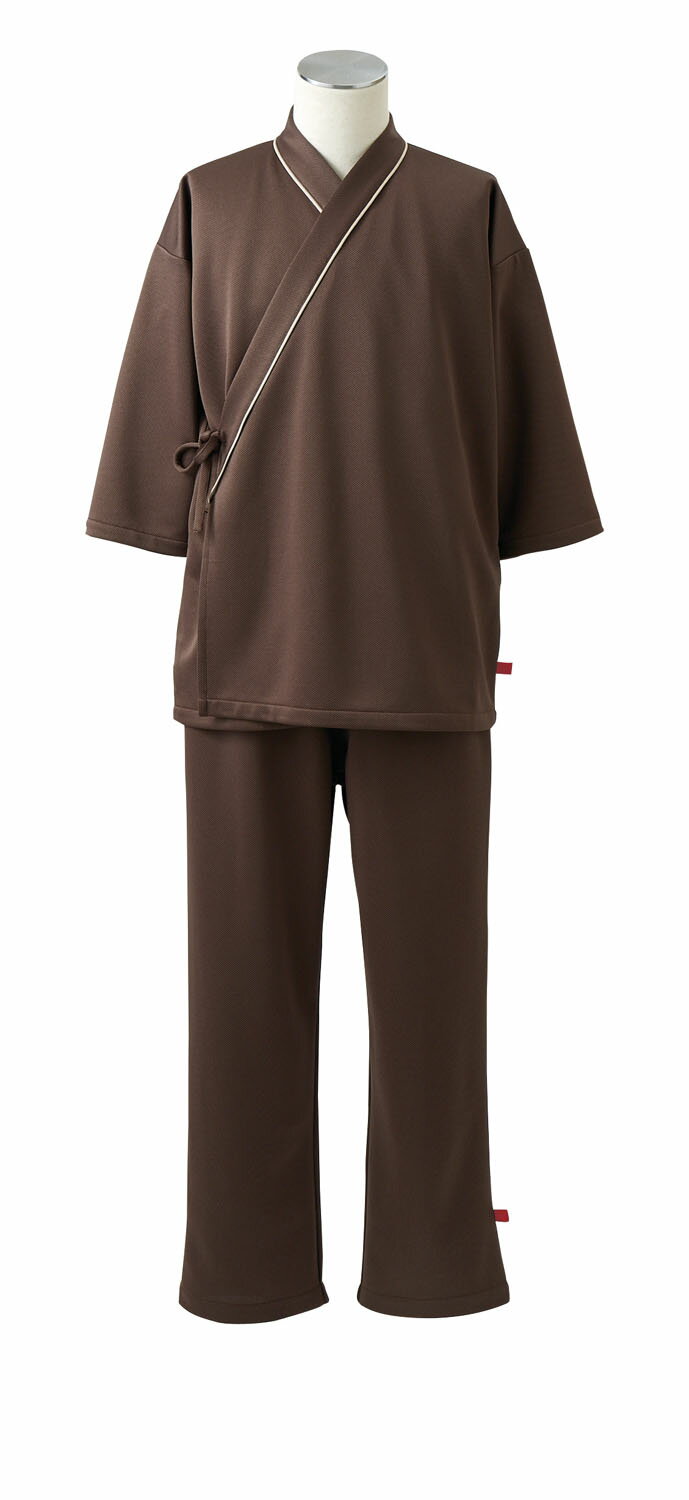 検診衣（男女兼用・8分袖）上衣 79-507(ブラウン) LL