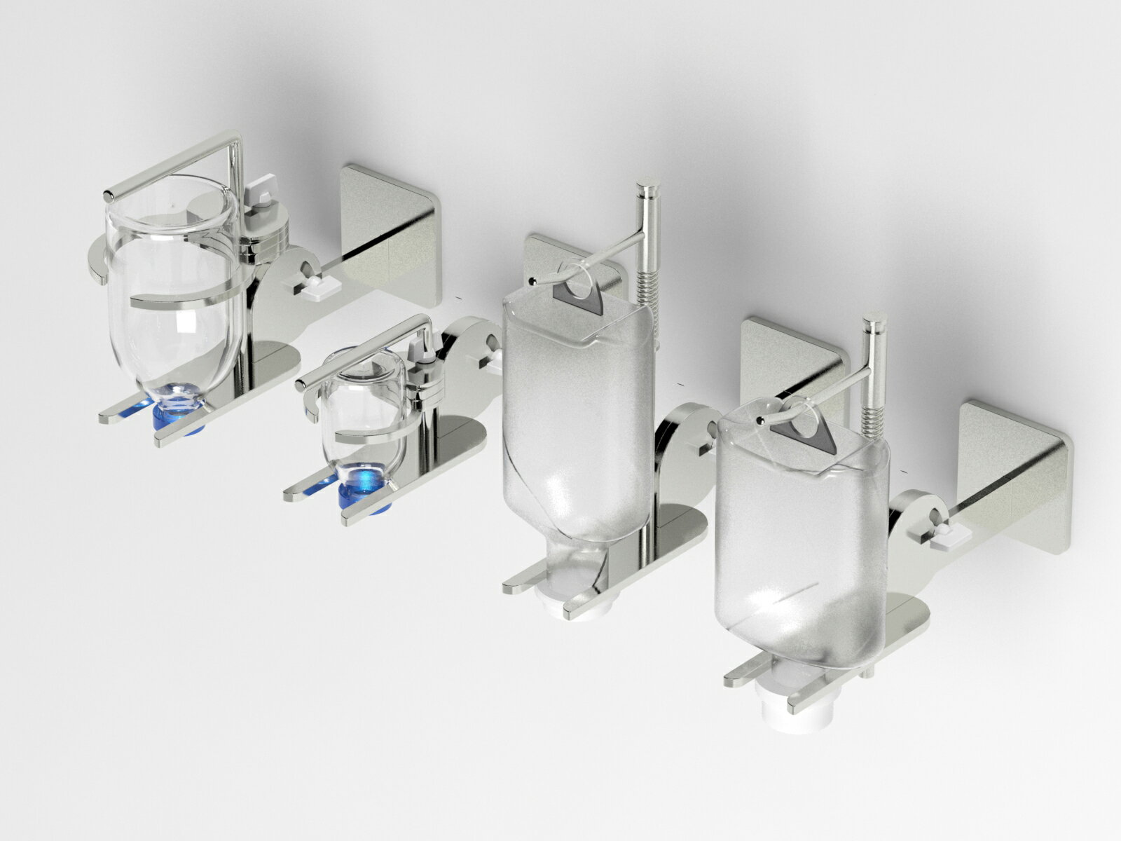 【メーカー直送】薬液容器ホルダー（壁付・シングル） YBHS-W-20V1【代金引換不可】