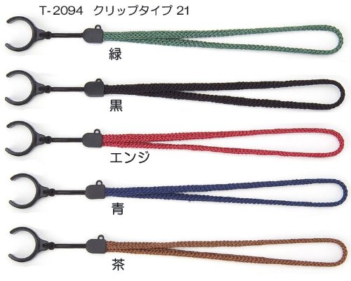 ・杖に簡単に装着できて便利な杖ひも。サイズ：約26cm適応パイプ径：21mm材質：クリップ：PA、ひも：ナイロン