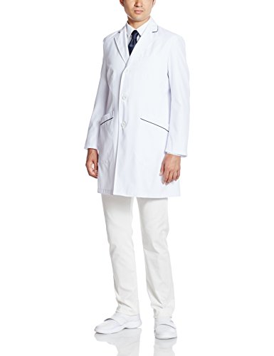 (ミズノ)MIZUNO メンズパイピング入りドクターコート【制菌/透防止/制電】医療白衣MZ-0108 MZ0108 C-1 ホワイト S