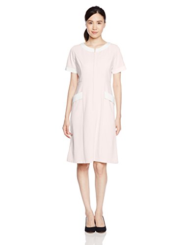 (キャララ) Calala 前開きストレッチノ‐カラークレリックワンピース【透防止/制電/ストレッチ】医療白衣CL-0240 CL-0240 C-22 ピンク 5号