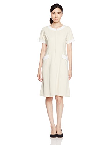 (キャララ) Calala 前開きストレッチノ‐カラークレリックワンピース【透防止/制電/ストレッチ】医療白衣CL-0240 CL-0240 C-7 ベージュ 5号