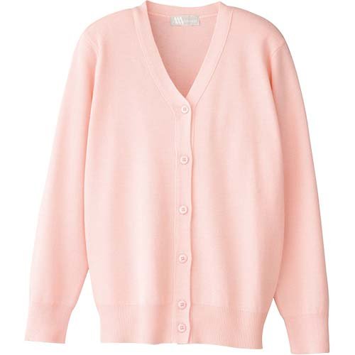 Shop de clinic楽天市場店のアイトス 抗ピル長袖カーディガン 160/ピンク AZ-861381 LL｜アングル3