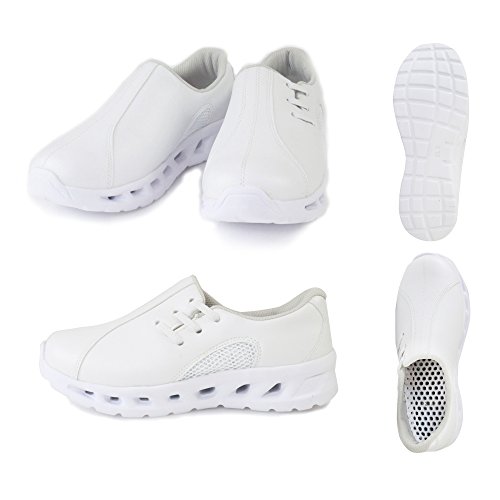 フルスペックナース2 ナースシューズ レディース メンズ 疲れにくい 通気性 スニーカー 白 29.0