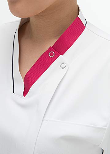 医療用ユニフォーム 男女兼用スクラブ LX-4092(L) Tネイビー+ターコイズ