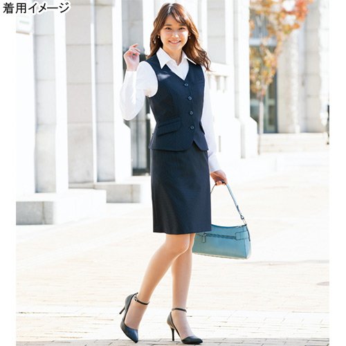 アイトス レディースAラインスカート 010/ブラック AZ-866002 13号