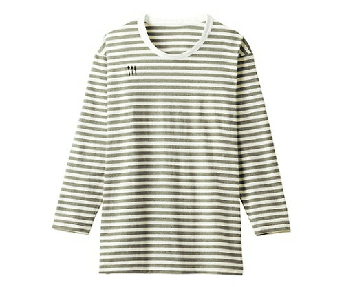 キラク シャツSS 4K31001-47(カーキXホワイト)