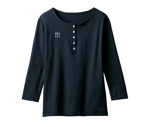 キラク レディスヘンリーシャツL 4K38002-89(ネイビー)