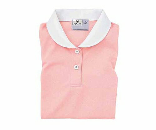 キラク　ケアワークシャツM CR057-12(オレンジピンク)