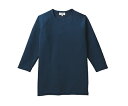 【訳あり特価品】キラク 八分袖シャツ M CR149-88(ネイビー)