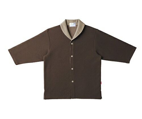 キラク 前開きニットシャツS CR840-30(ブラウン)