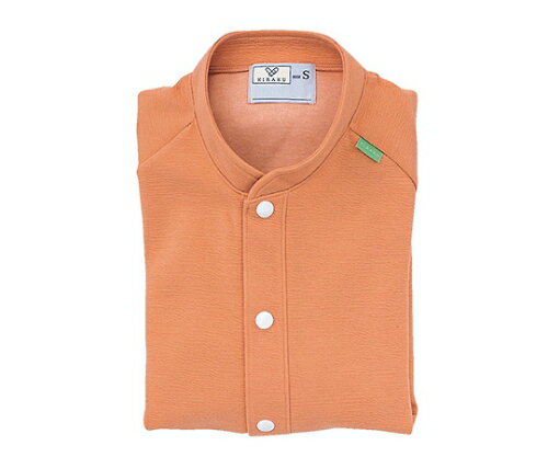 キラク 前開きシャツ S CR805-12(サーモンピンク)