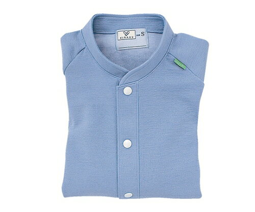 キラク 前開きシャツ L CR805-83(ラベンダー)