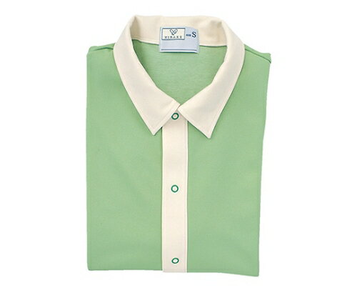 キラク 前開きシャツ S CR809-42(グリーン)