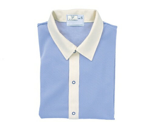 キラク 前開きシャツ M CR809-83(ラベンダー)