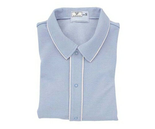 キラク 前開きシャツ M CR810-76(インクブルー)