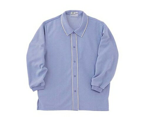 キラク 前開きシャツ M CR810-83(ラベンダー)