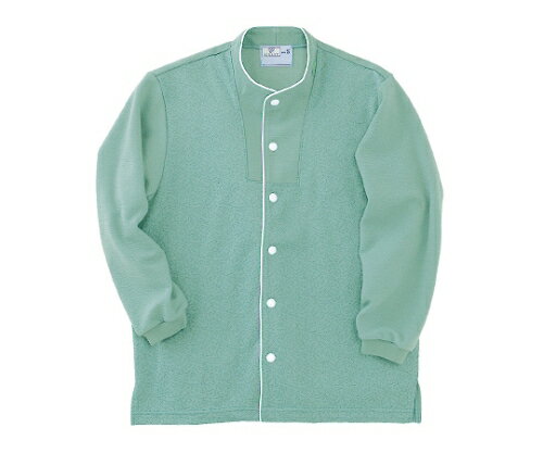 キラク 前開きシャツ S CR813-46(エメラルドグリーン