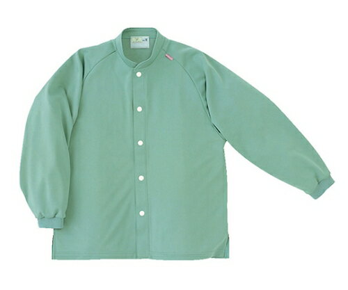 キラク 前開きシャツ M CR818-46(エメラルドグリーン