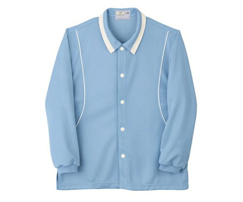 キラク 前開きシャツ L CR832-70(サックス)