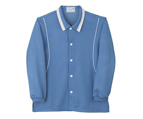 キラク 前開きシャツ M CR832-85(ブルー)