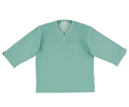 キラク 検診用シャツ L CR841-46(エメラルドグリーン