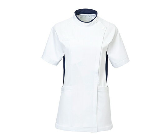 特徴●衿裏は、顔まわりをすっきりと見せ、汚れが目立ちにくいネイビー色です。●チュニックの背中(内側)に長めの背当て布を施し、前傾倒時にも下着のラインが目立ちにくいです。仕様●型番：CM032-01●色：ホワイト●サイズ：3L●胸囲：108c...