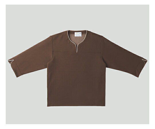 キラク 検診用シャツ L CR841-30(ブラウン)