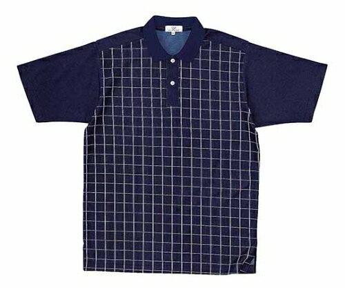 キラク　半袖シャツ3L CR087-88(ネイビー)