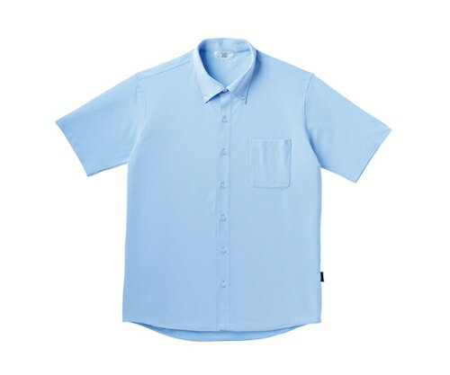 キラク ニットシャツ L CR162-70(サックス)