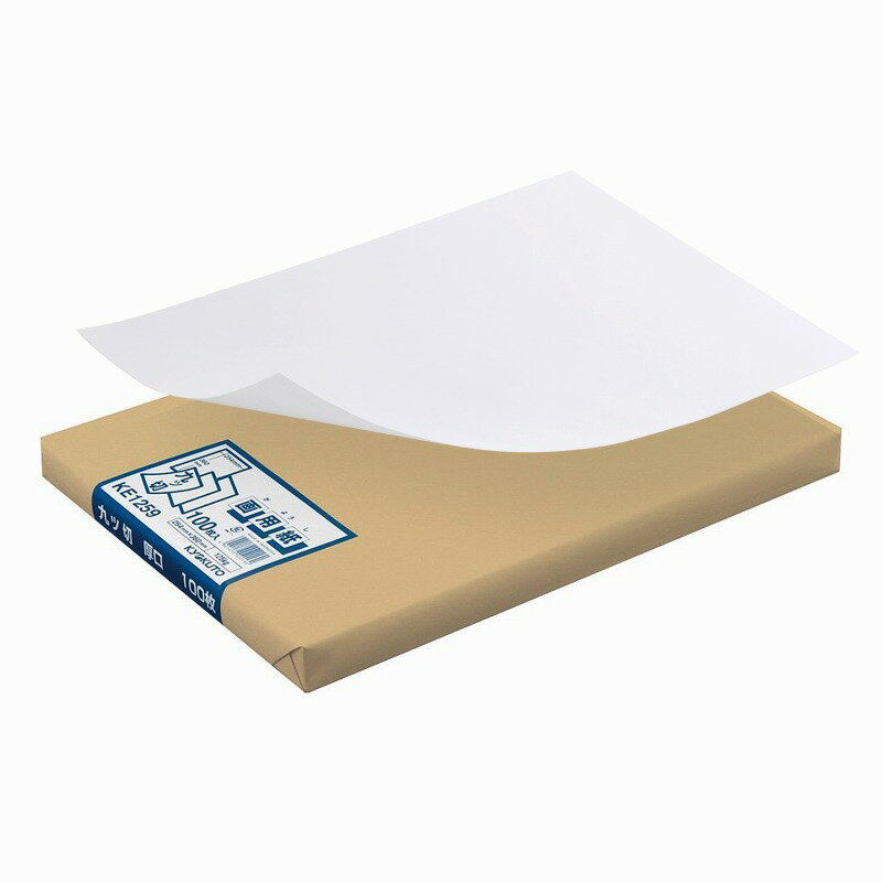 【10包セット】画用紙　厚口　九ツ切　　100枚 KE1259