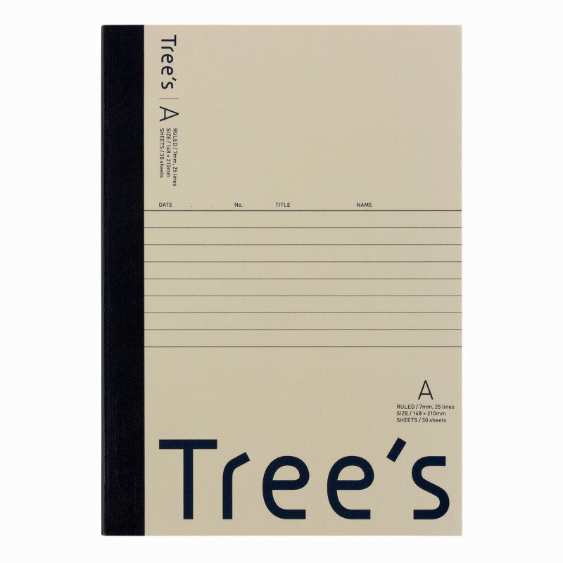 【10冊セット】Trees A5 A罫 30枚 クリーム UTRAA5C