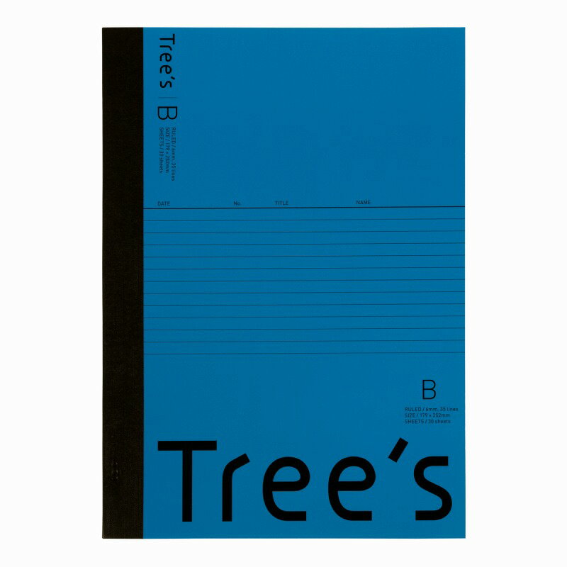 【10冊セット】Trees　B5　B罫　30枚　ネイビー UTR3BNB