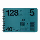 【5冊セット】Trees Wリングメモ B7ヨコ 方眼 ETRGYB7(3)