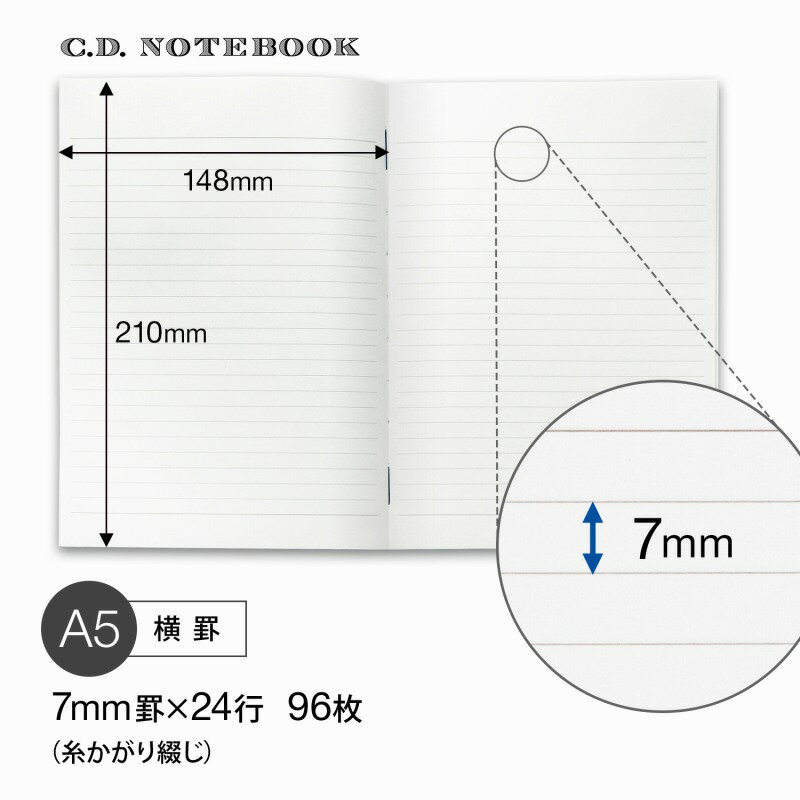 【3冊セット】プレミアムCDノート　7mm罫　A5 CDS90Y