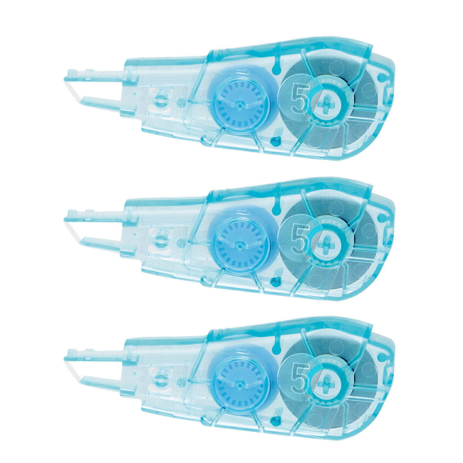 【PLUS】 修正テープ ホワイパー PT 5mm幅 (6m) 交換テープ 3個パック ブルー WH-645R-3P(48731) プラス