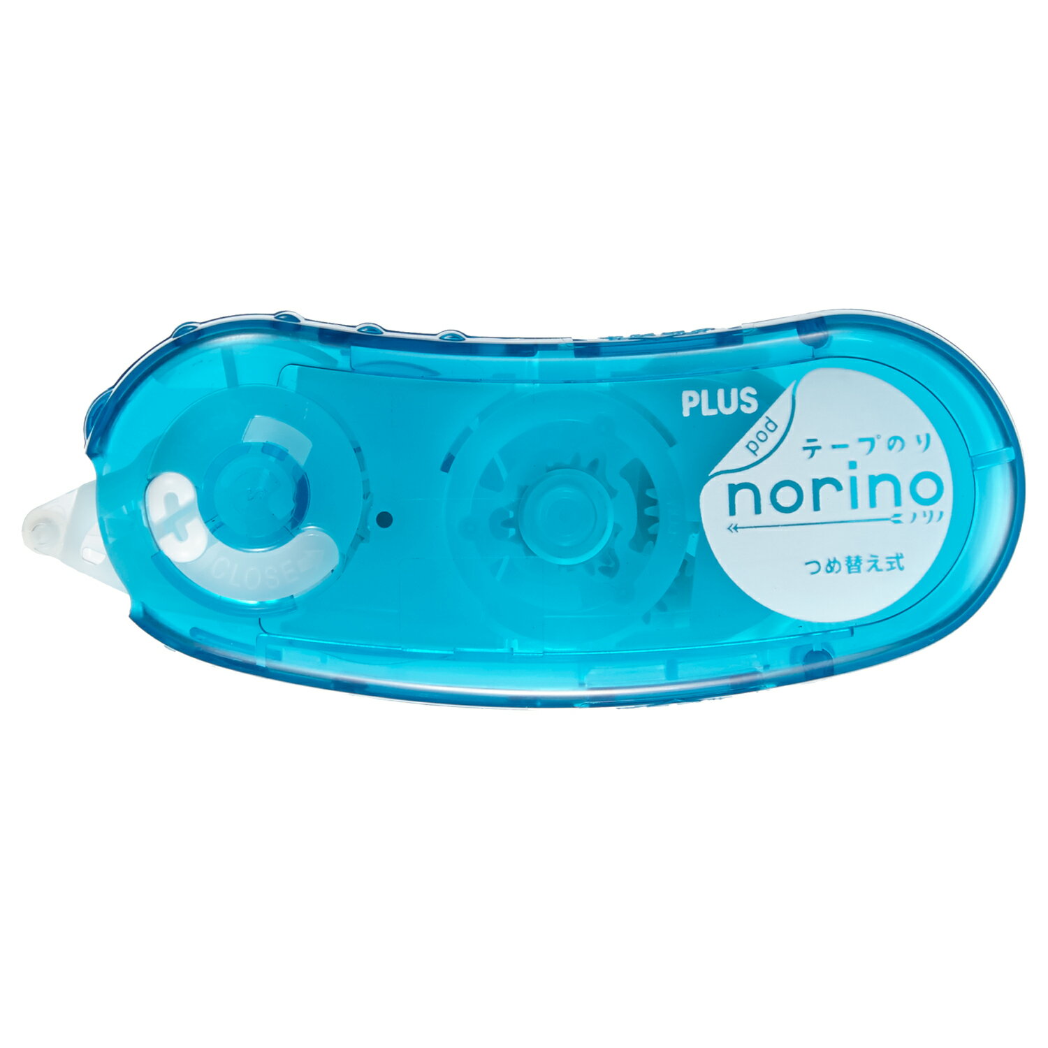 【PLUS】 テープのり ノリノポッド しっかり貼れる 6mm幅 (10m) ライトブルー TG-1111(38894) プラス