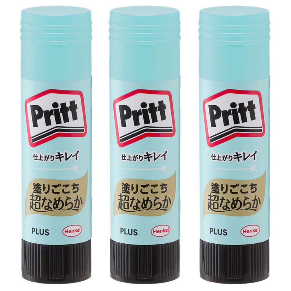 Stick Glue - 【PLUS】 スティックのり スムーズプリット ミディアムサイズ 3本パック NS-722-3P(29719) プラス
