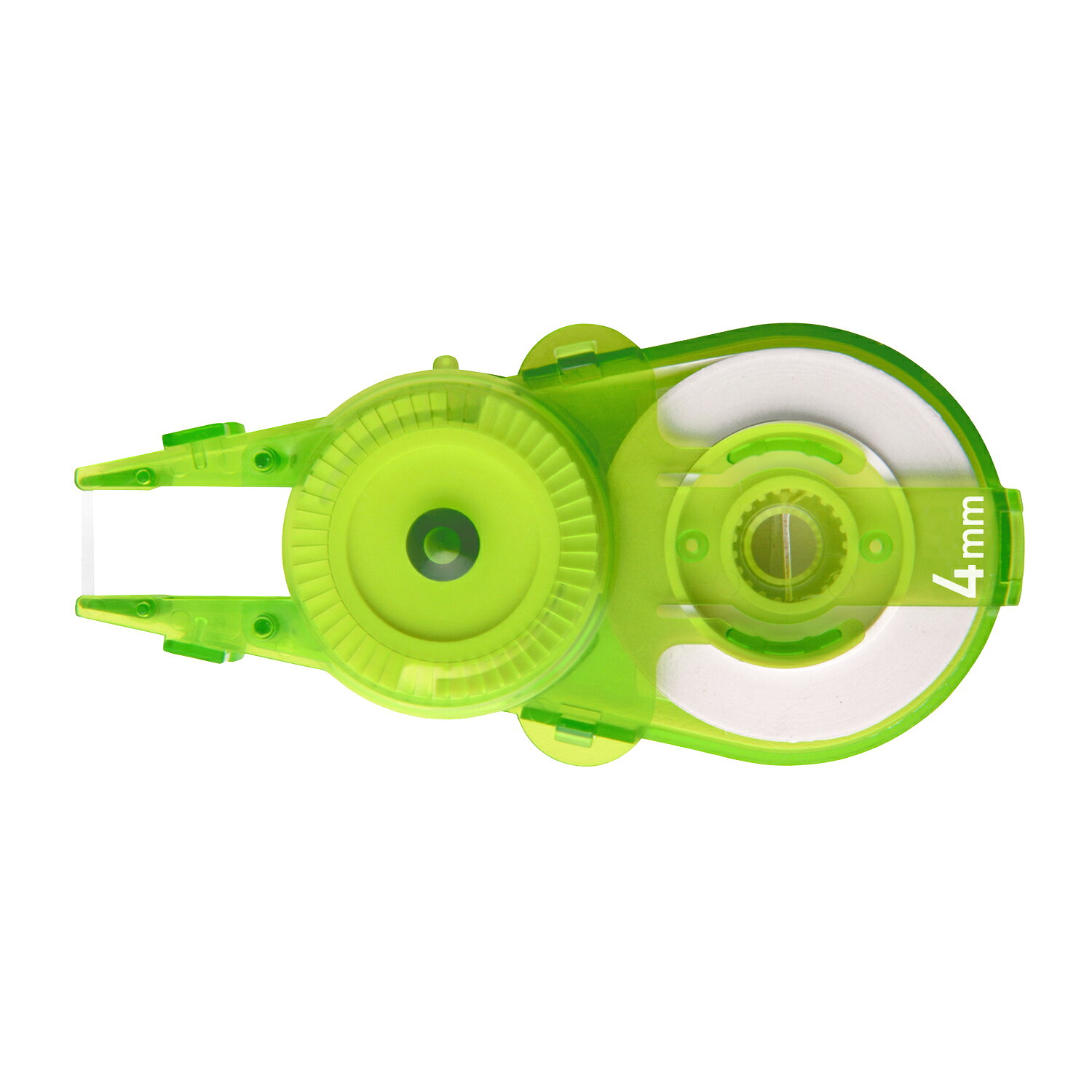 【PLUS】 修正テープ ホワイパー スライド 4mm幅 (12m) 交換テープ 10個パック ライムグリーン WH-114R..