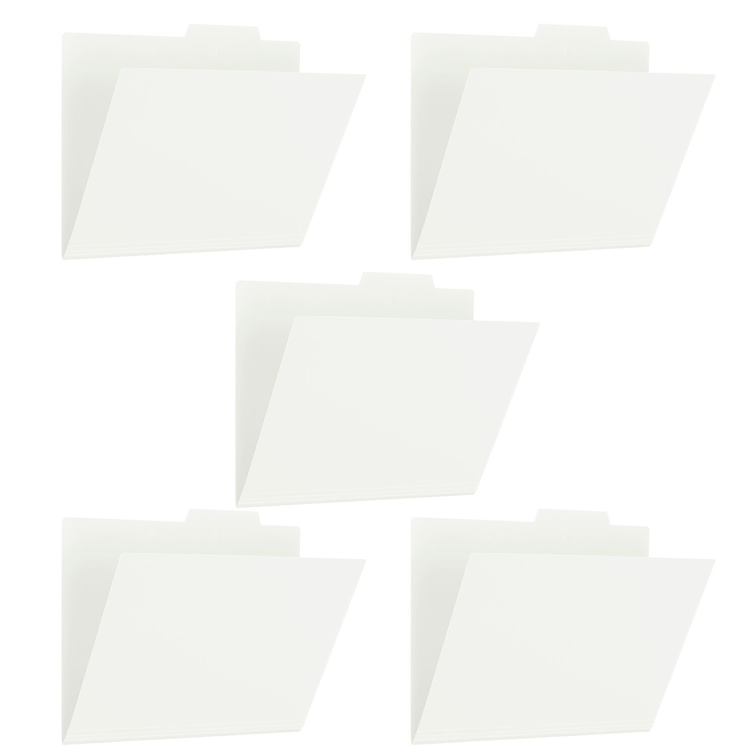 【PLUS】 PP個別フォルダー + A4 5枚入 ホワイト FL-161IF(86810) プラス