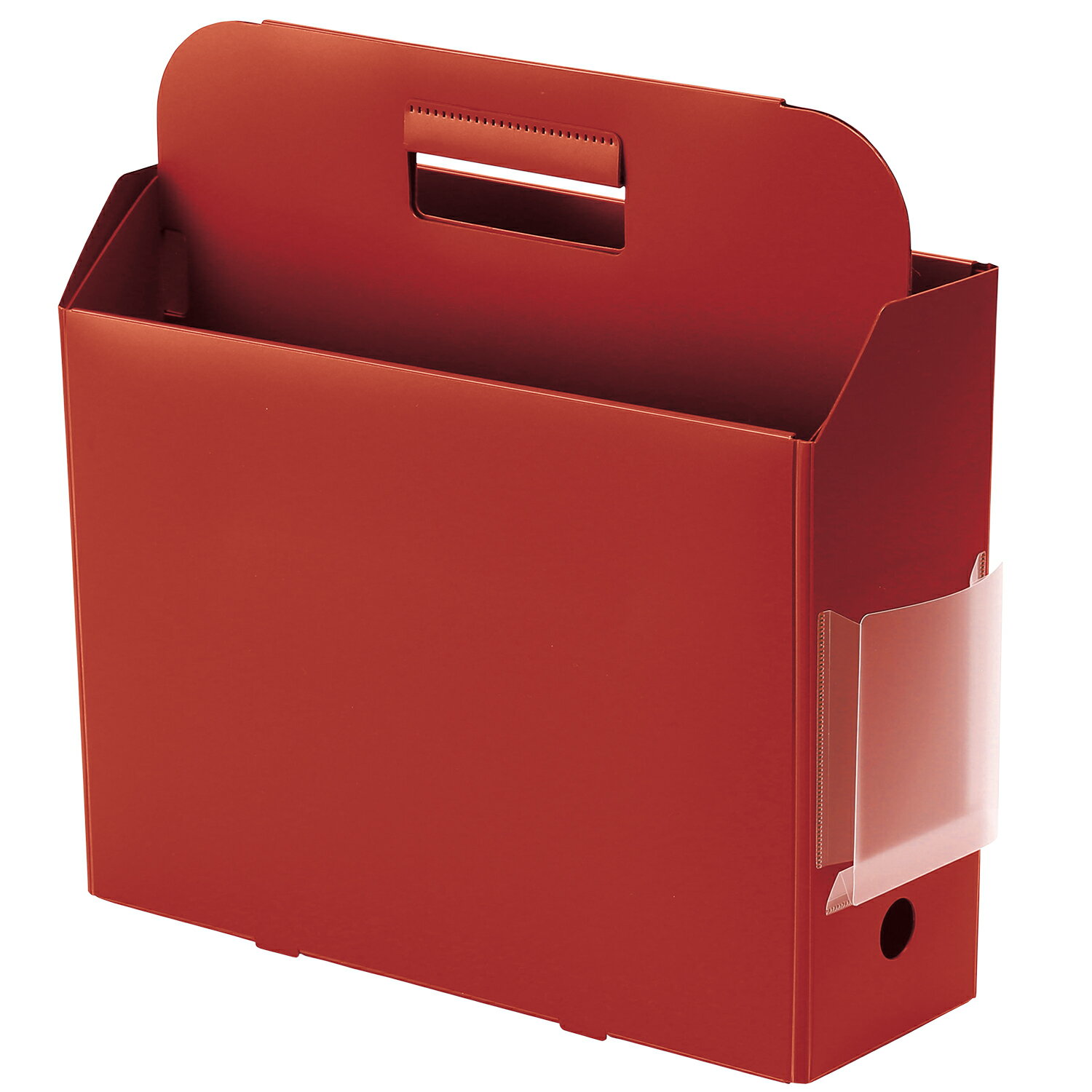 ◆水濡れ・汚れから中身を守るPP製の持ち手付きボックスファイル。◆持ち運ぶときに引き出せるスライド式ハンドルは、仕切りいたにもなるので、書類を整理しながら収納できます。◆もちては手が痛くならないマチ付。スマホやマウスにぴったり。フロントポケット付。