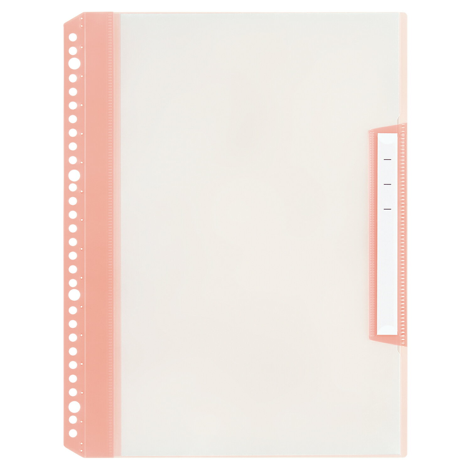 【PLUS】 ファイル リフィール式クリアーファイル 横入れ (2/4/30穴共用) ピンク RE-202CF(84853) プラス